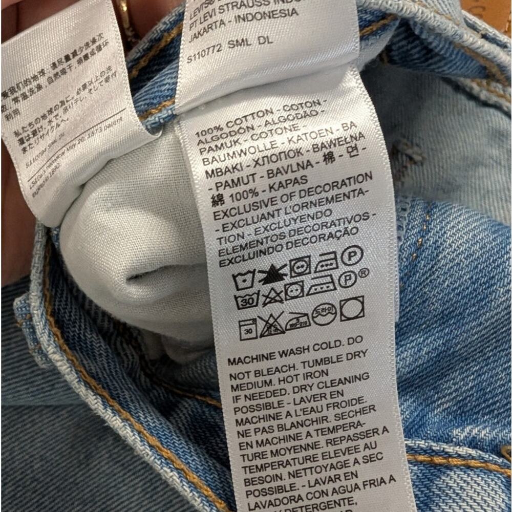 Levi's Denim Flounce Mini Skirt Womens 27/S Blue High-rise A-line - Picture 8 of 8